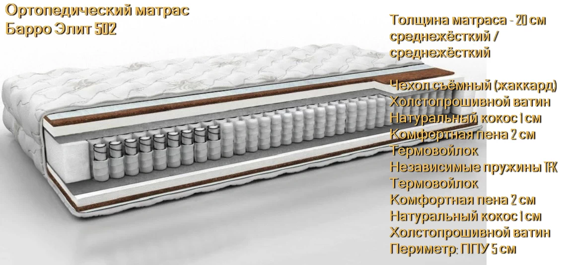 Матрас Барро Элит 502 купить в Минске недорого