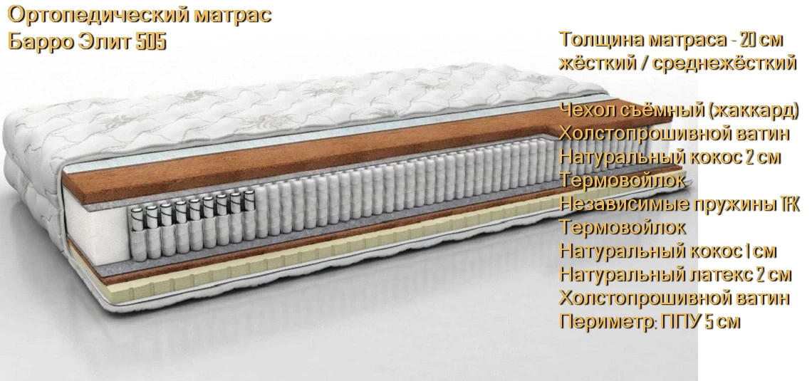 Матрас Барро Элит 505 купить в Минске недорого