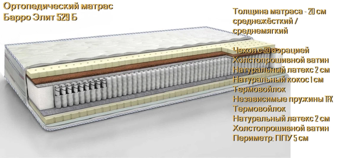 Матрас Барро Элит 529Б купить в Минске недорого