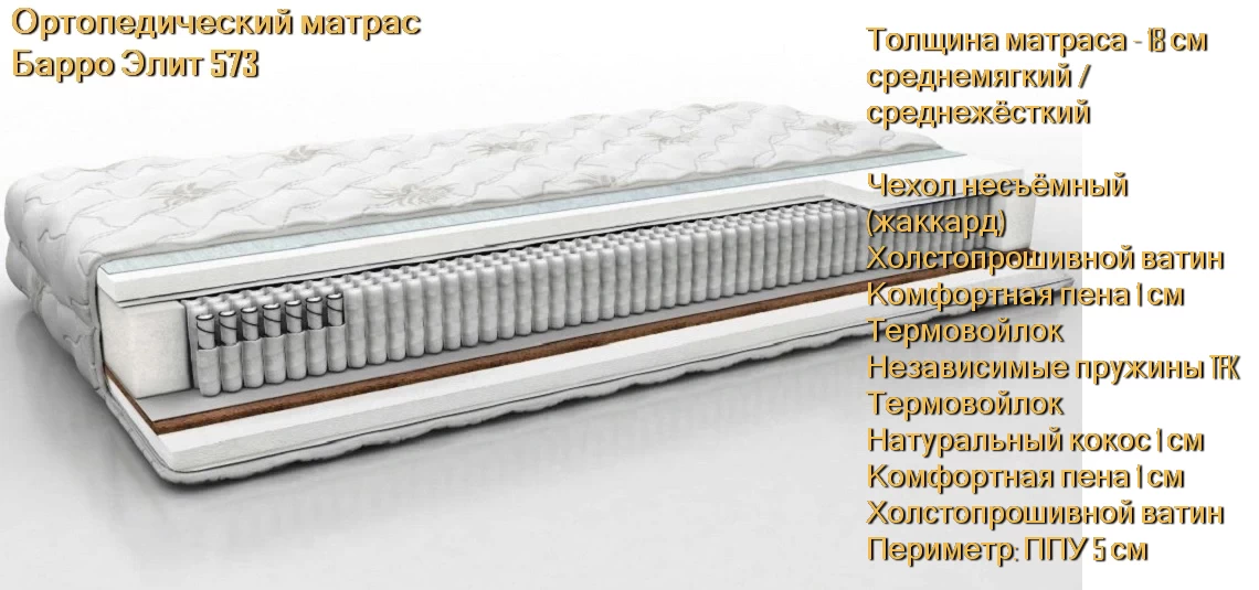 Матрас Барро Элит 573 купить в Минске недорого