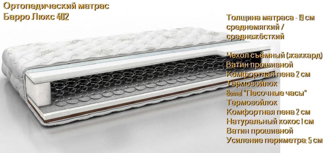 Матрас Барро Люкс 402 купить в Минске недорого
