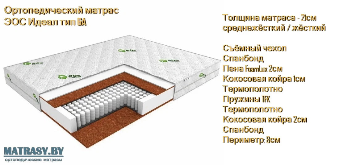 Матрас ЭОС Идеал 6A купить в Минске недорого