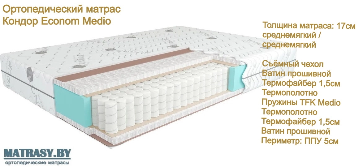 Матрас Кондор Econom Medio купить в Минске недорого