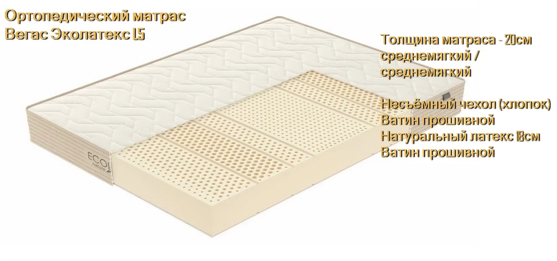 Матрас Вегас Ecolatex L5 купить в Минске недорого